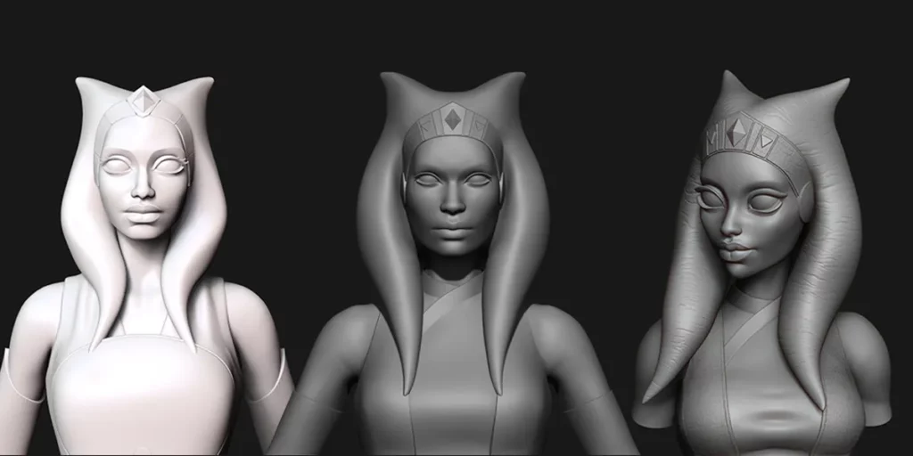 3 versions of The Knight sculpted over the time by Minichix Studio