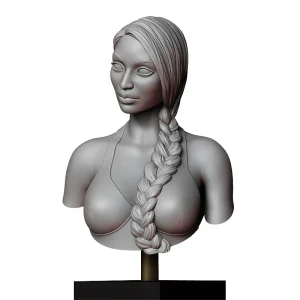 3D render of Pryia - 1/10th scale anatomic bust for 3D printing by Minichix Studio - front view